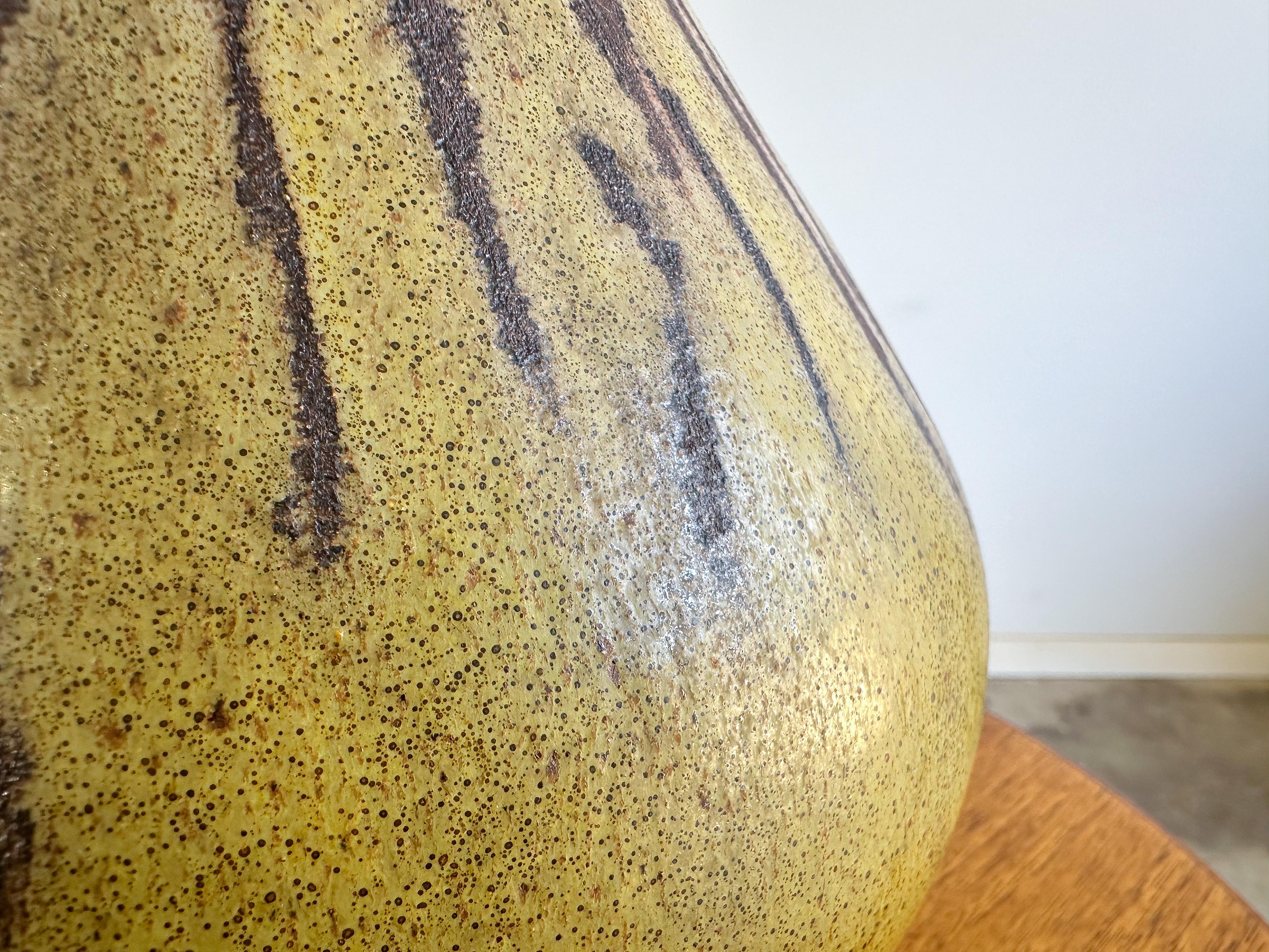 Mid Century Studio Pottery Vase, Glazed Ceramic, 1970s In Good Condition For Sale In Round Rock, TX