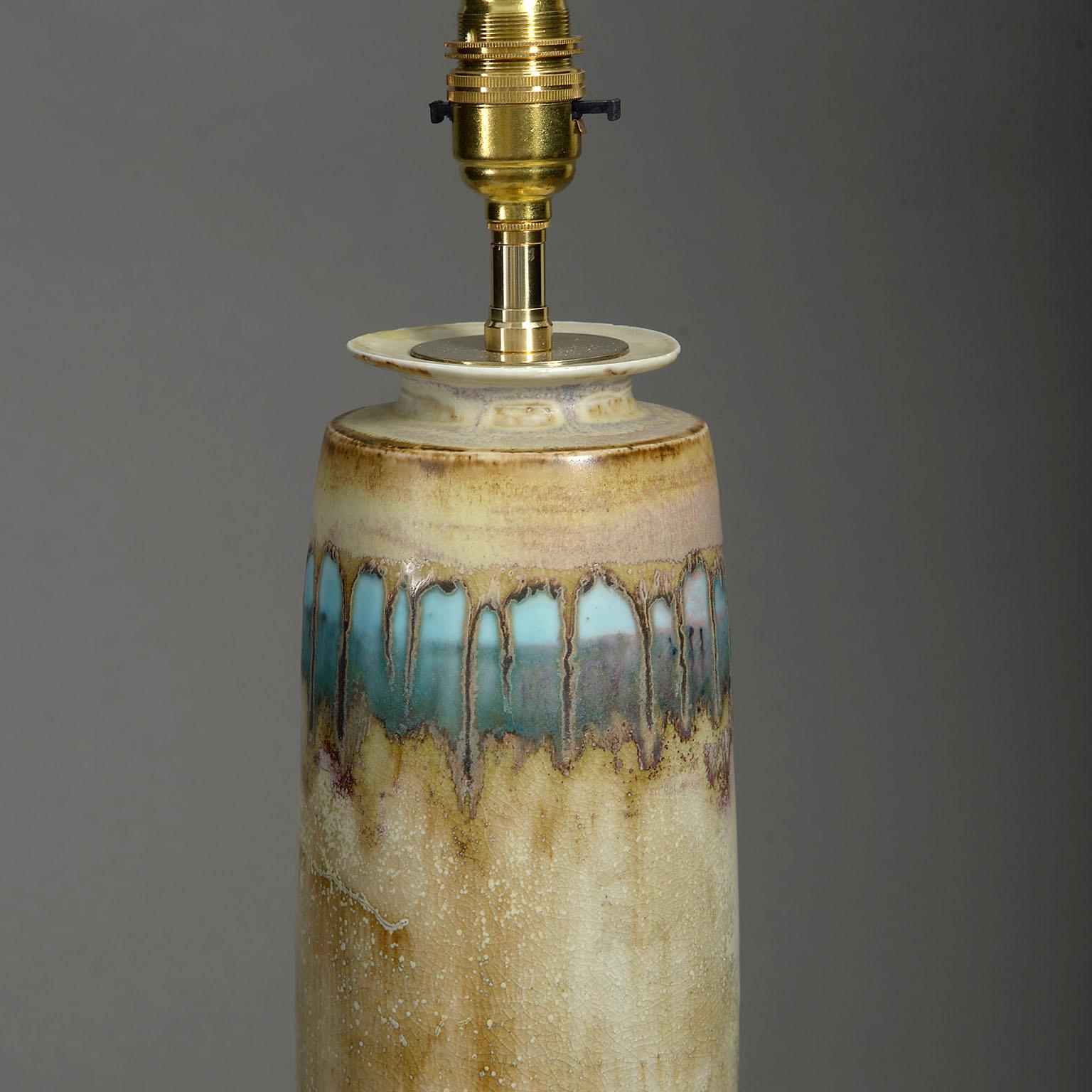 Mid-Century Modern Mid-Century Studio Pottery Vase Lamp
