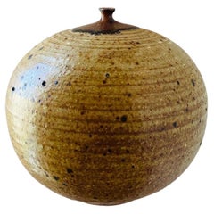 Mid Century Studio Pottery Weed Pot in the style of Jerry Glenn