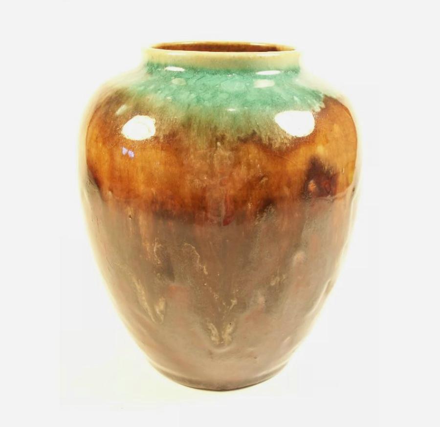 Smaltato Vaso in gres di Studio Pottery prodotto alla ruota - Non firmato - Fine XX secolo. in vendita