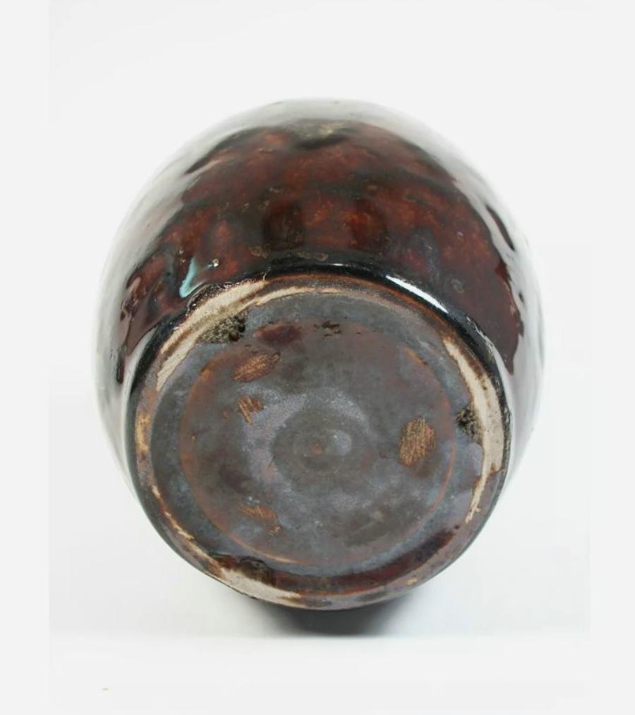 Vaso in gres di Studio Pottery prodotto alla ruota - Non firmato - Fine XX secolo. in vendita 1