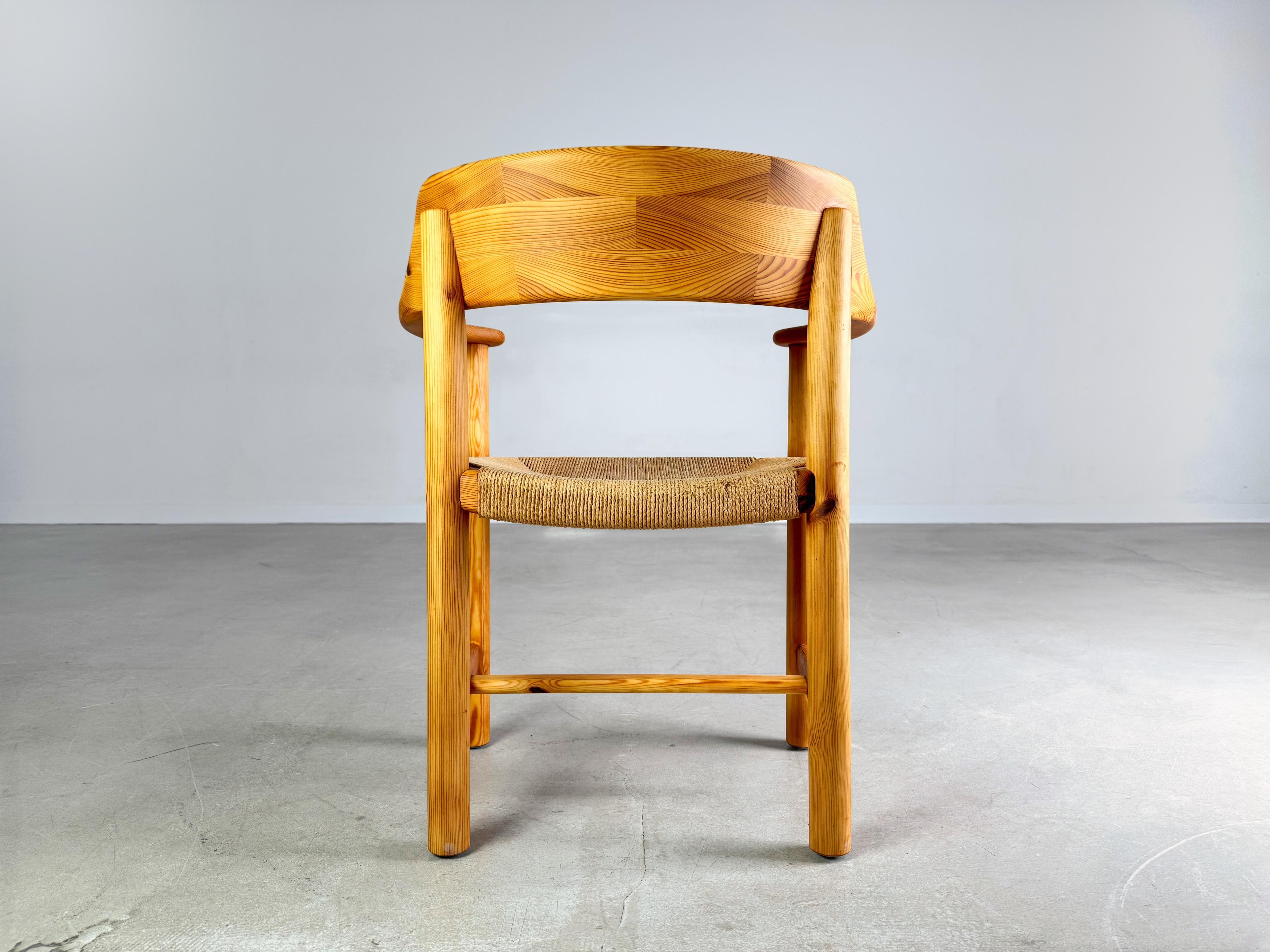Mid Century Stuhl Hirtshals Savvaerk Rainer Daumiller Kiefer In Good Condition For Sale In Berlin, DE