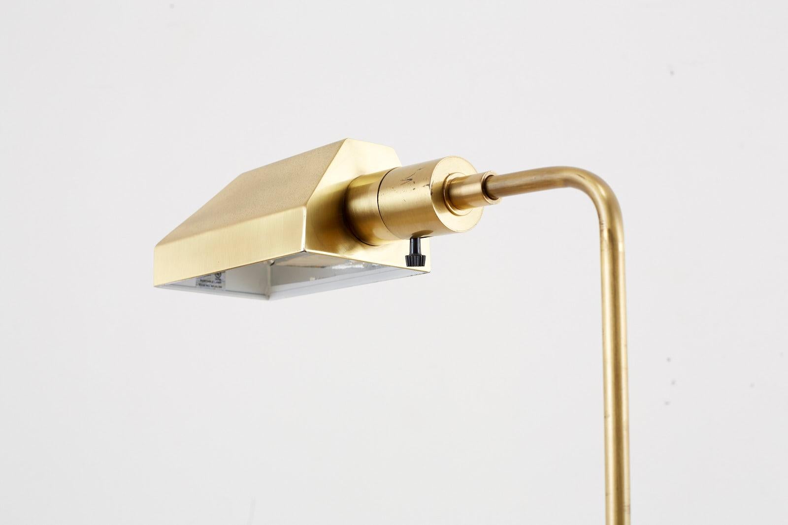 Midcentury Style Adjustable Brass Pharmacy Floor Lamp 5