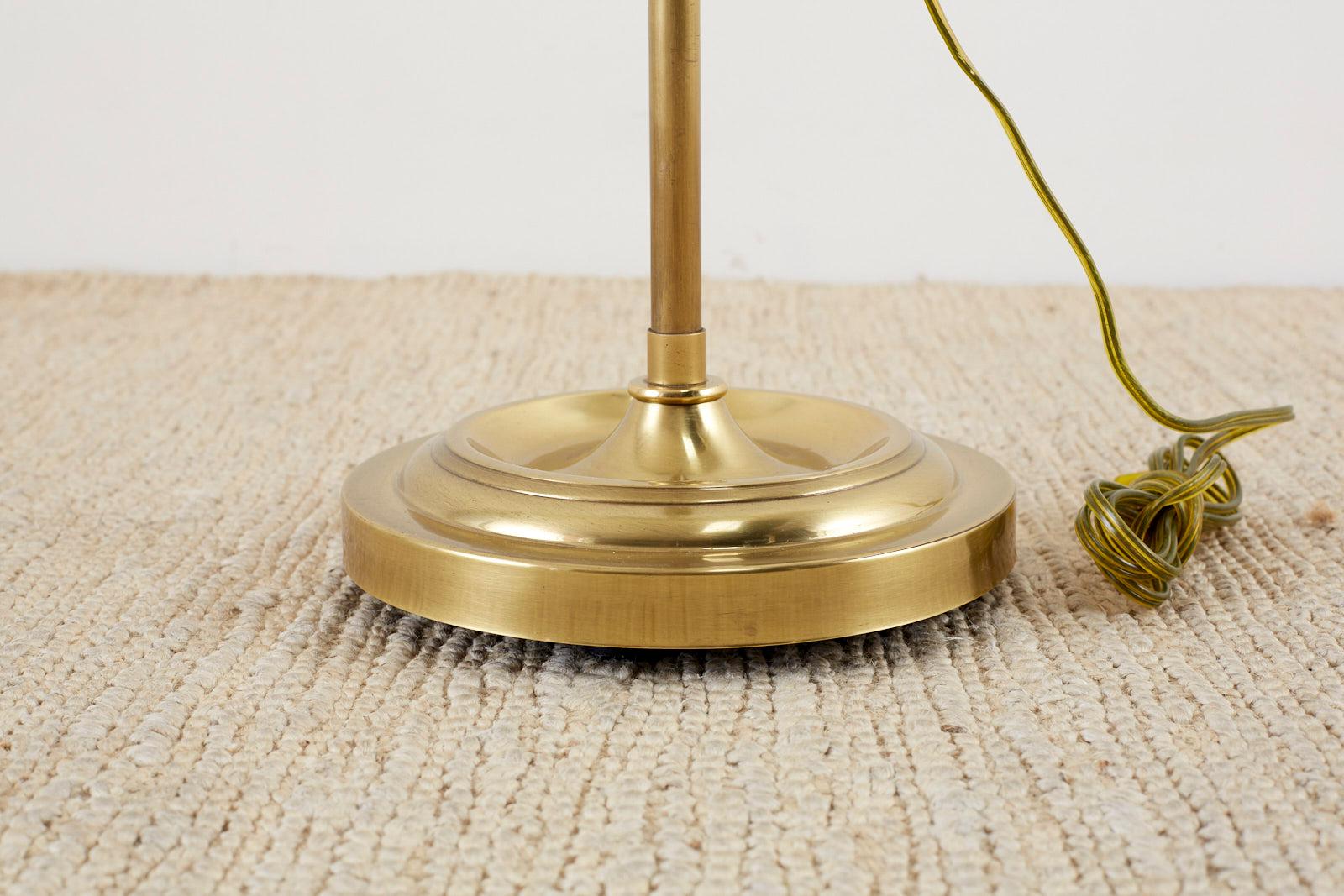 Midcentury Style Adjustable Brass Pharmacy Floor Lamp 6