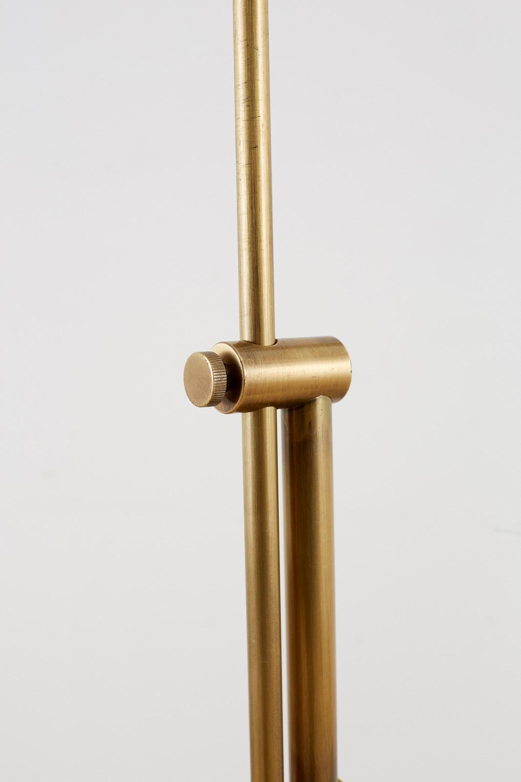 Midcentury Style Adjustable Brass Pharmacy Floor Lamp 1