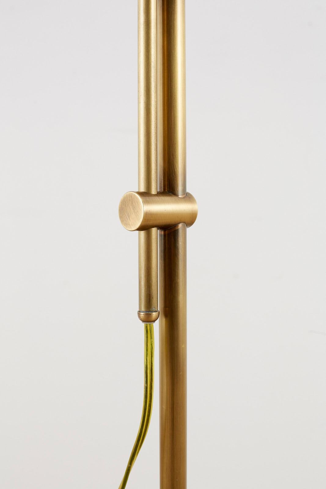Midcentury Style Adjustable Brass Pharmacy Floor Lamp 2