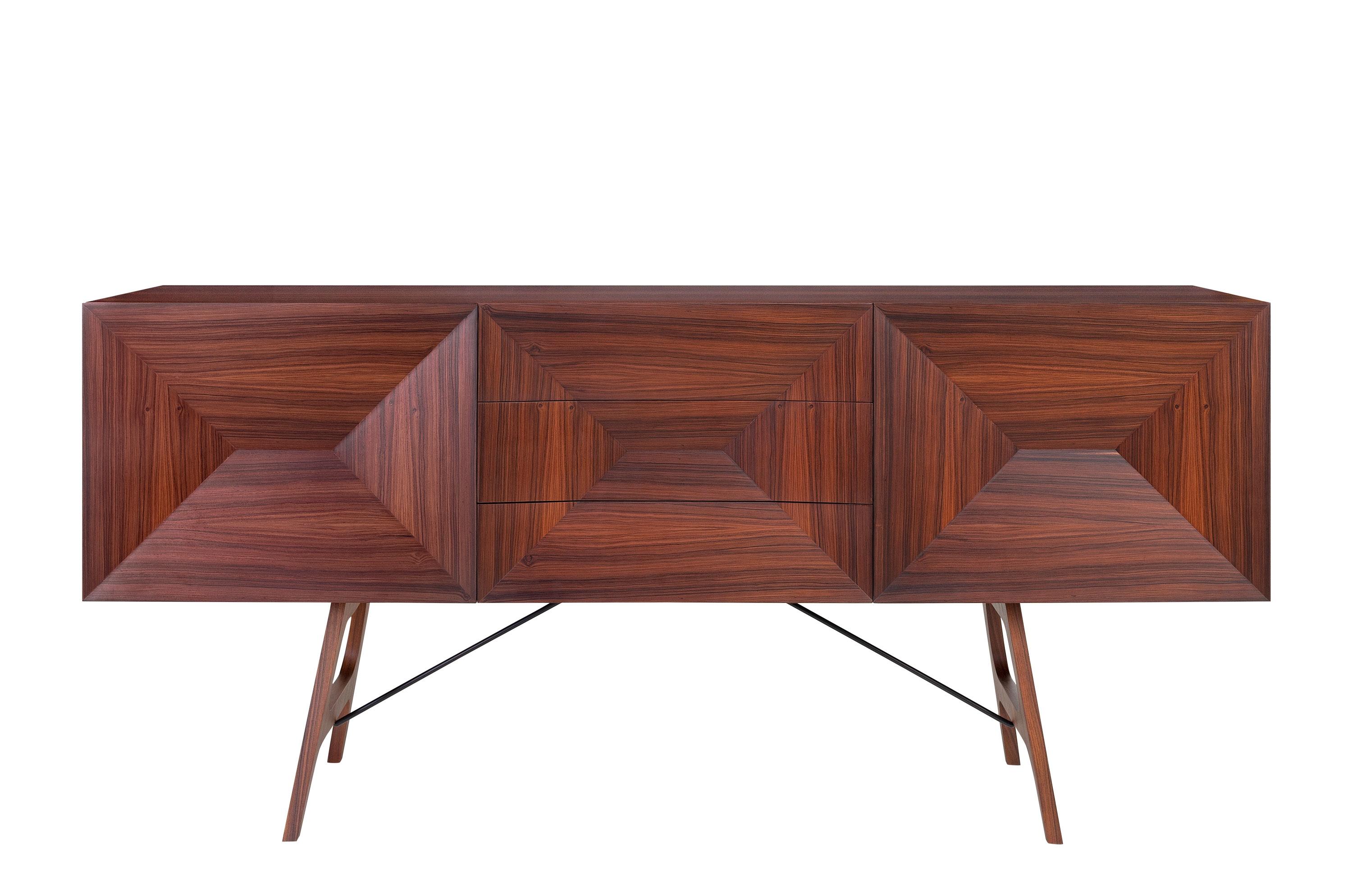 Midcentury Style and Danish Design Rosewood Sideboard In New Condition In Tourcoing, FR