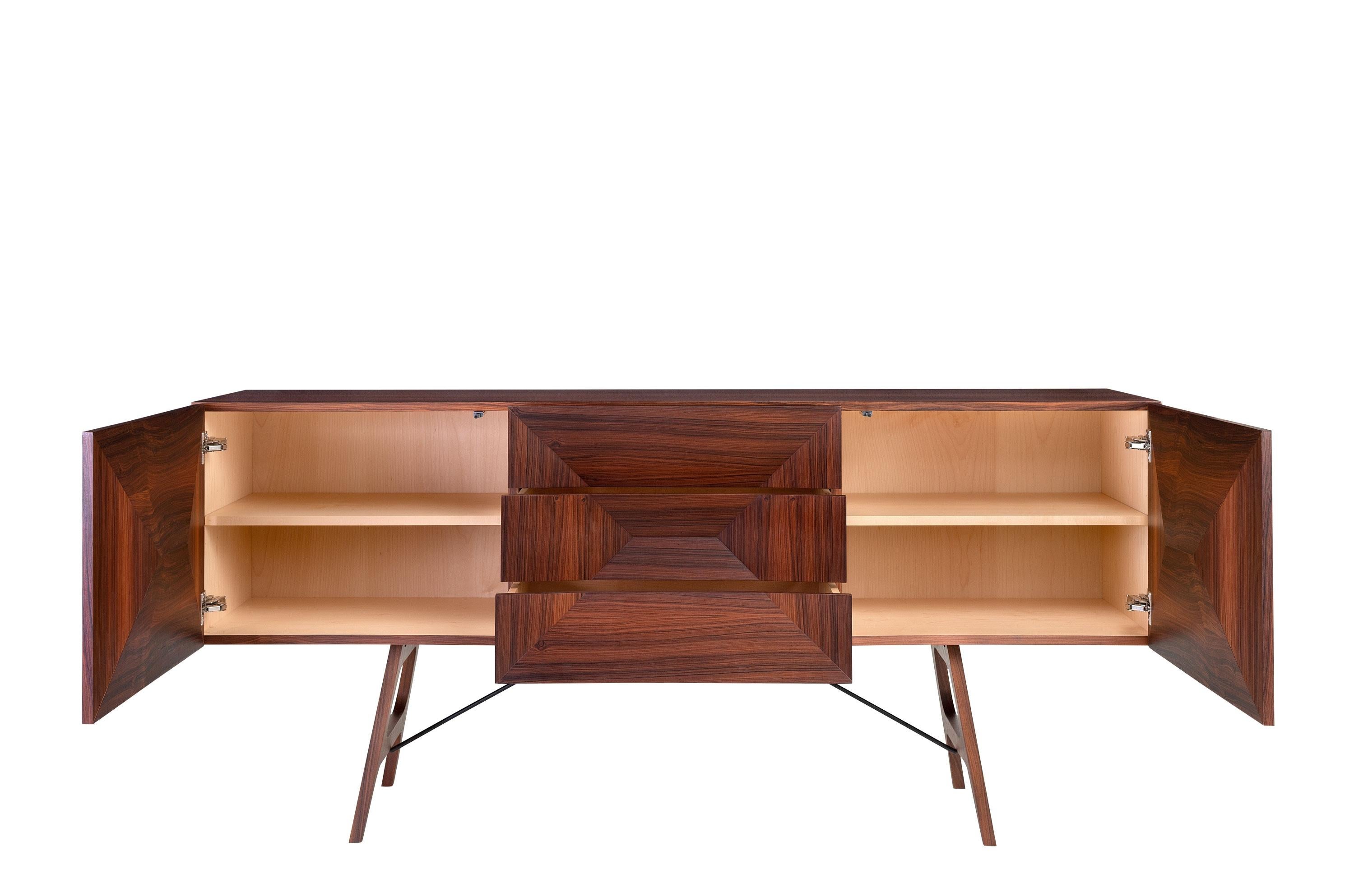 Contemporary Midcentury Style and Danish Design Rosewood Sideboard