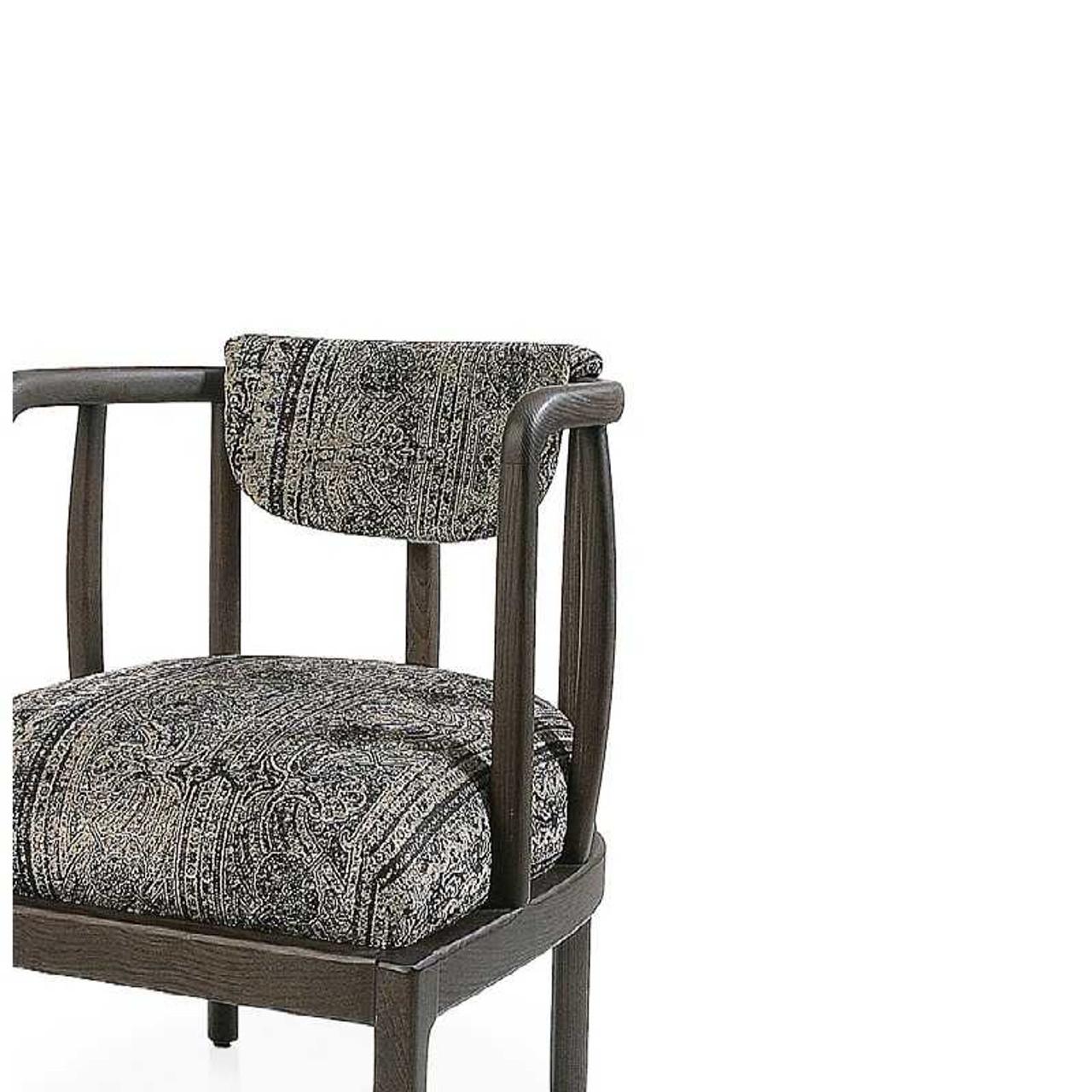Hand-Crafted Mid-Century Style Armchair In White Frame & Rose Blossom Resistant Velvet For Sale