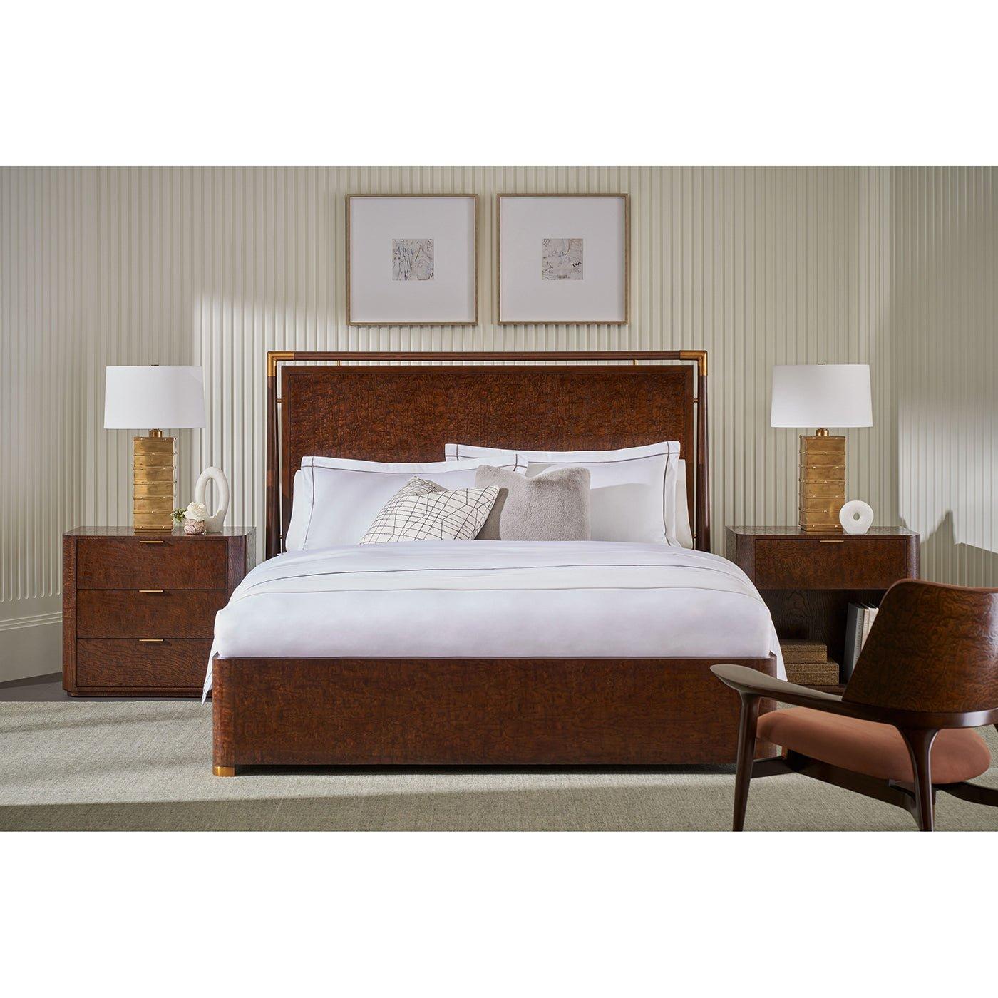 Wood Mid Century Style Bed - US King For Sale