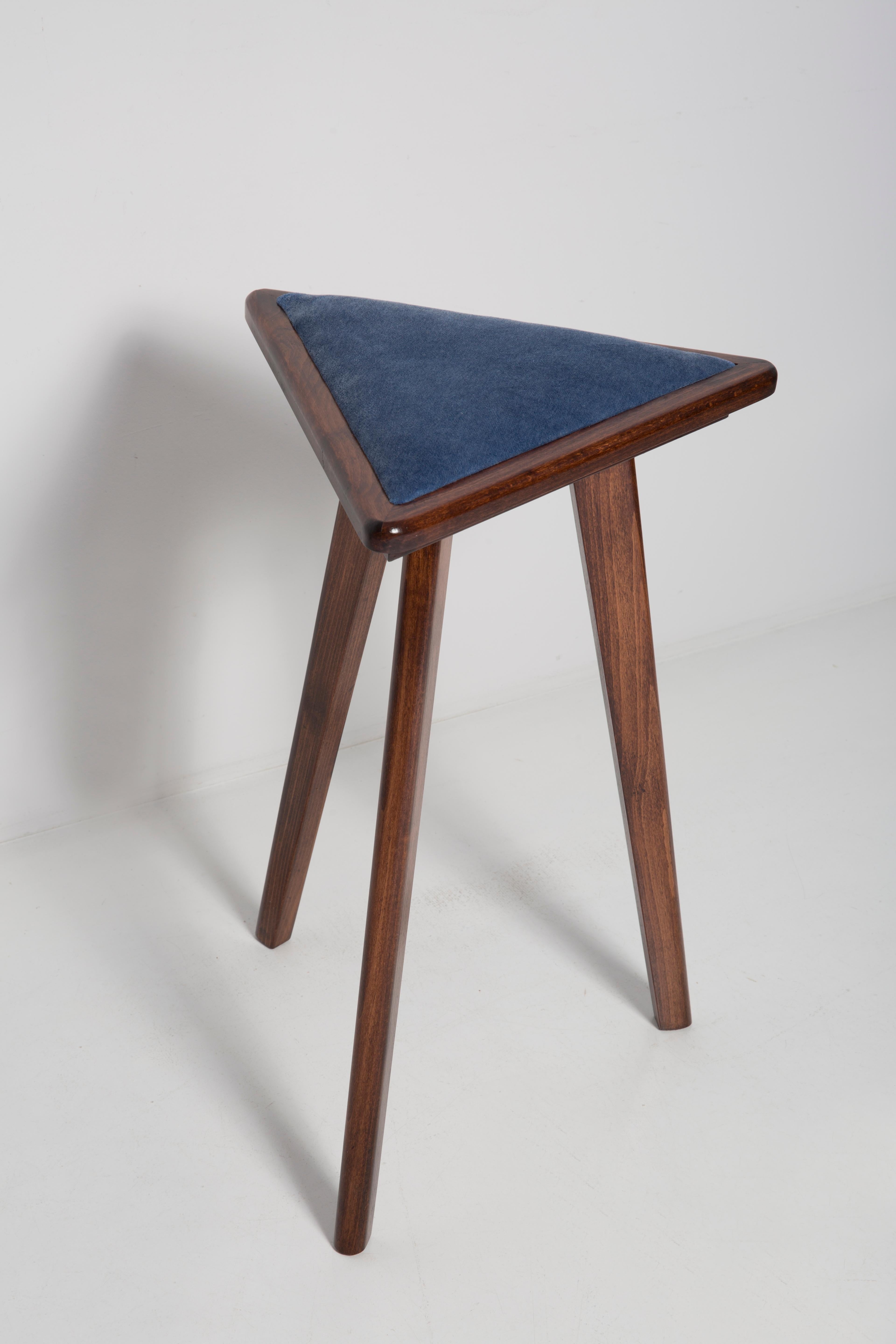 Comfortable and stabile triangle stool.
They are contemporary stools inspired of 1960s style. 
They can be used as a bar stools.

Stool was designed by Vintola Studio, a Polish brand created by Ola Szewczul, designer of vintage interior architecture