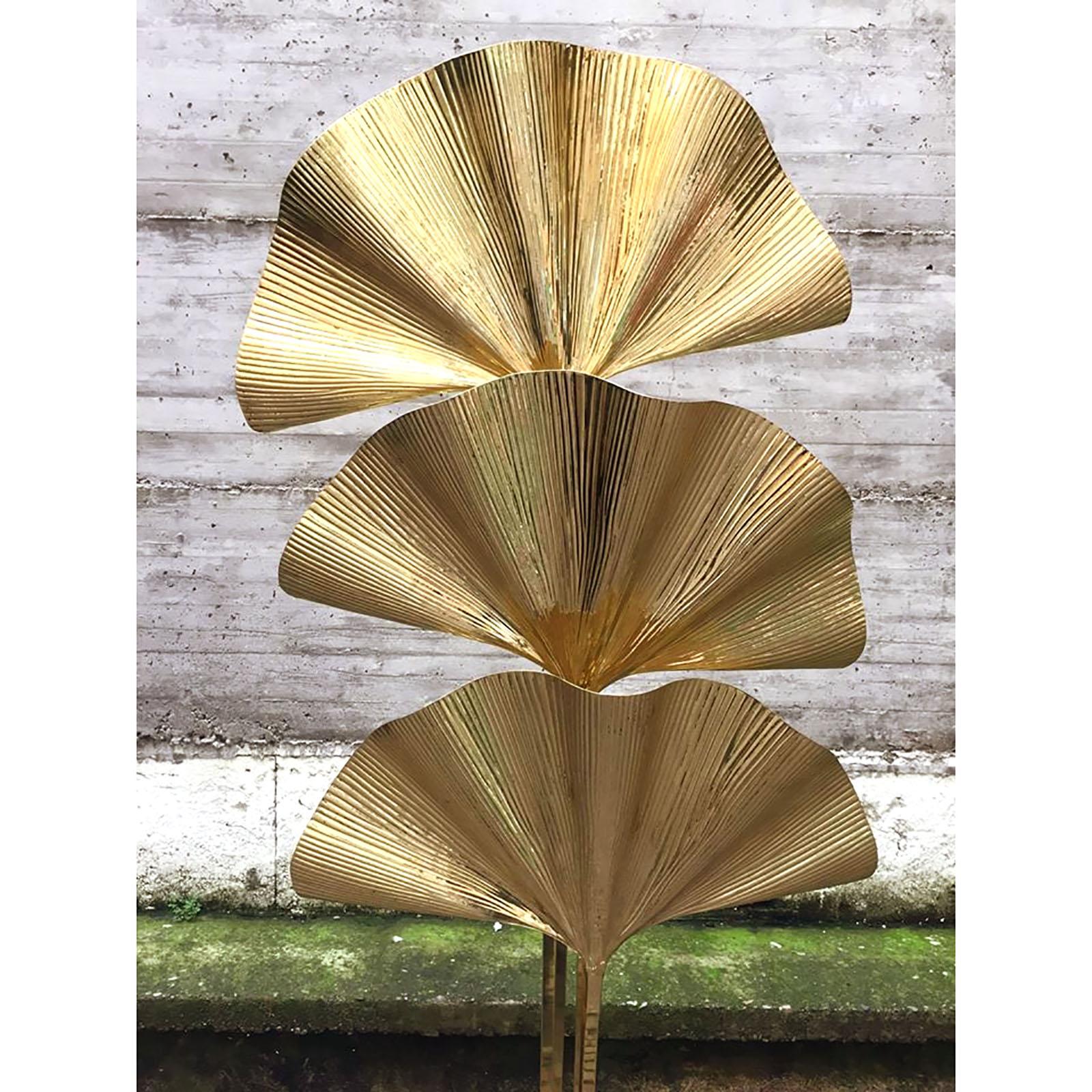 Tommaso Barbi Mid-Century Modern Italian Brass Floor Lamp 