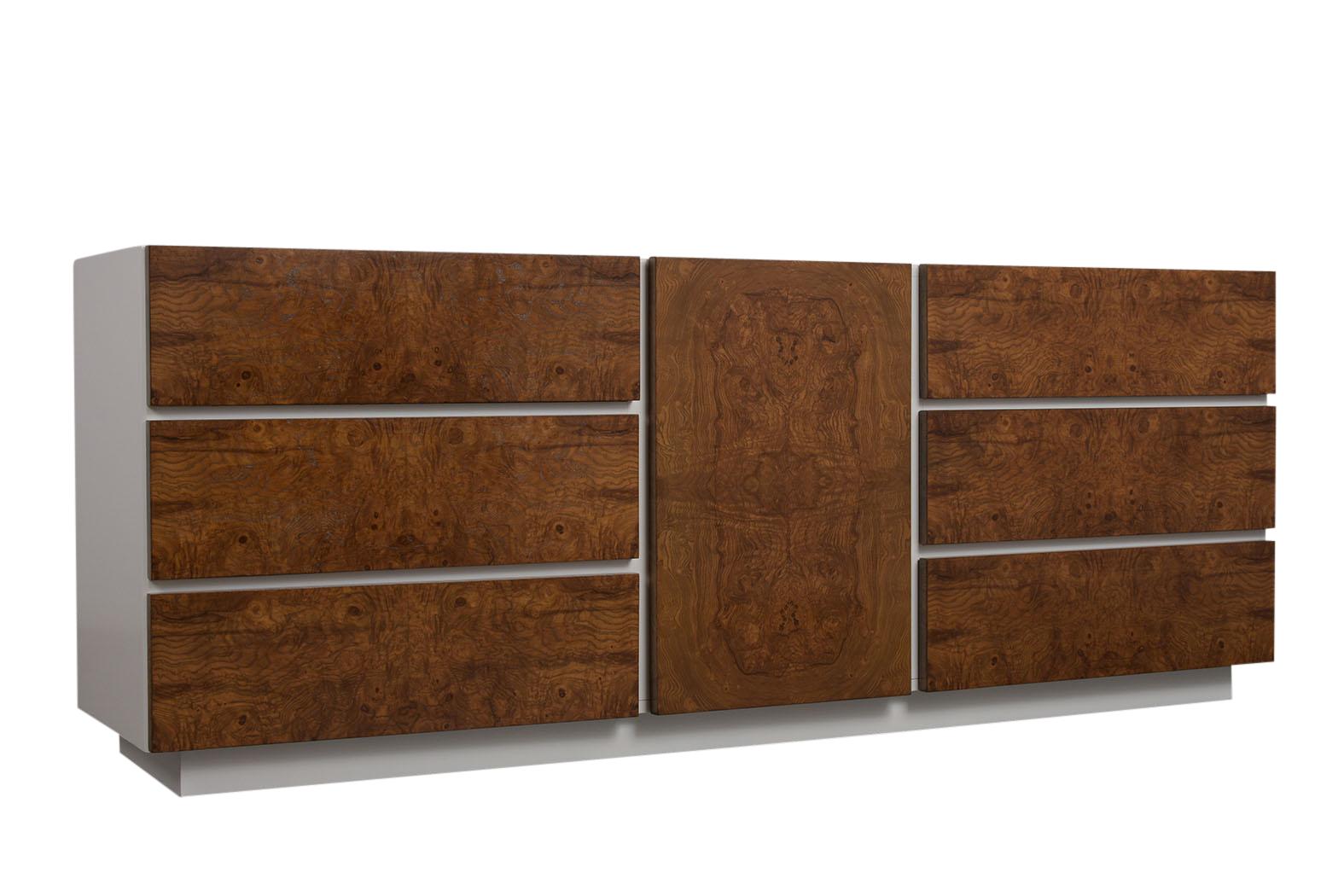 Mid Century Modern Burl Sideboard 1