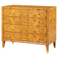 Mid Century Style Burl Dresser - Honey