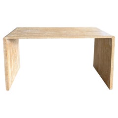 Mid Century Style Cerused Oak Console Table