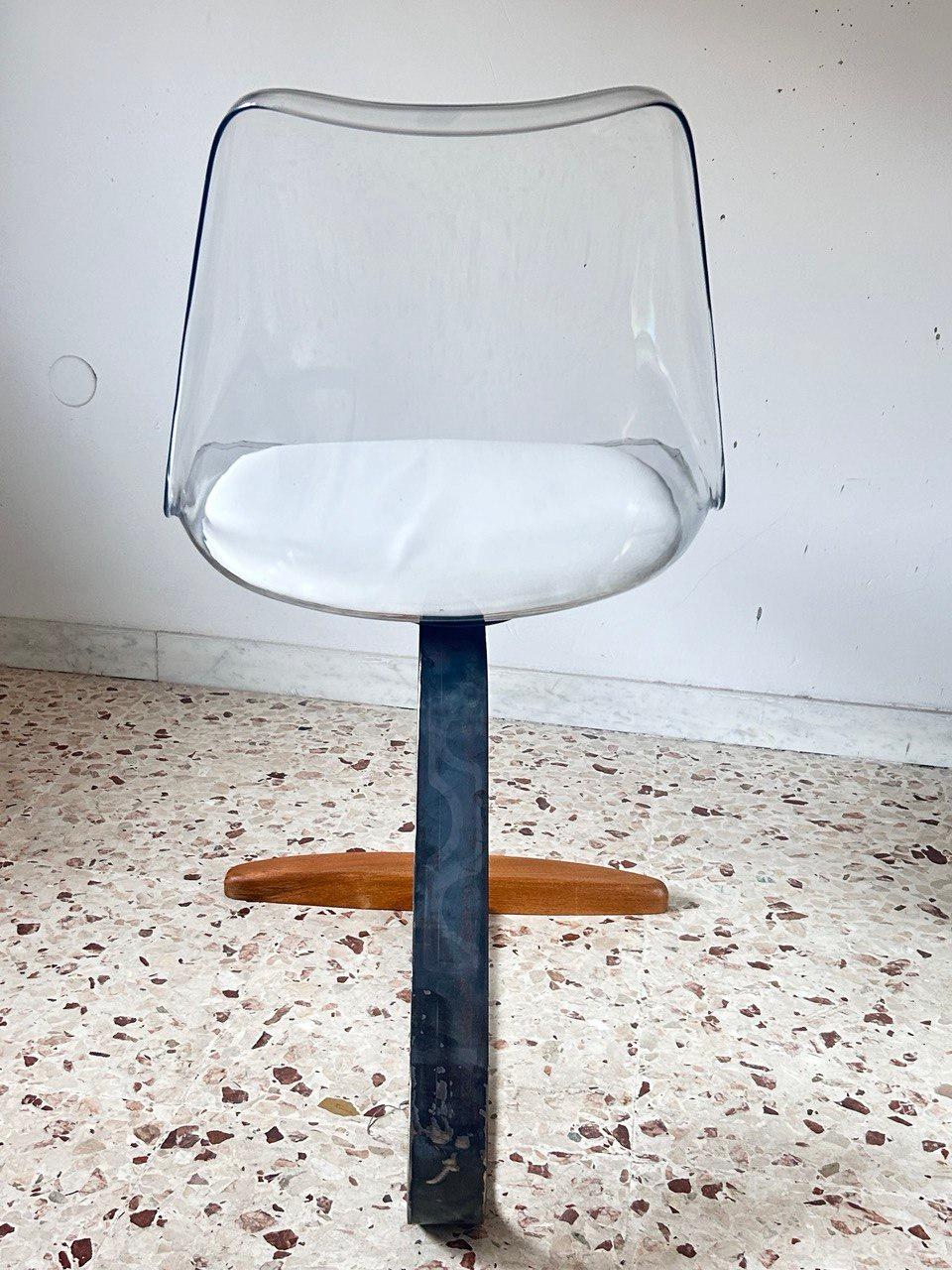Mid-Century style chairs space age Italian manufacture set of 6 in vendita 2