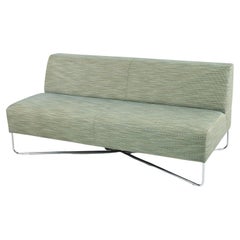 Mid-Century-Stil Chrom Banquette Sofa Jeffrey Bernett