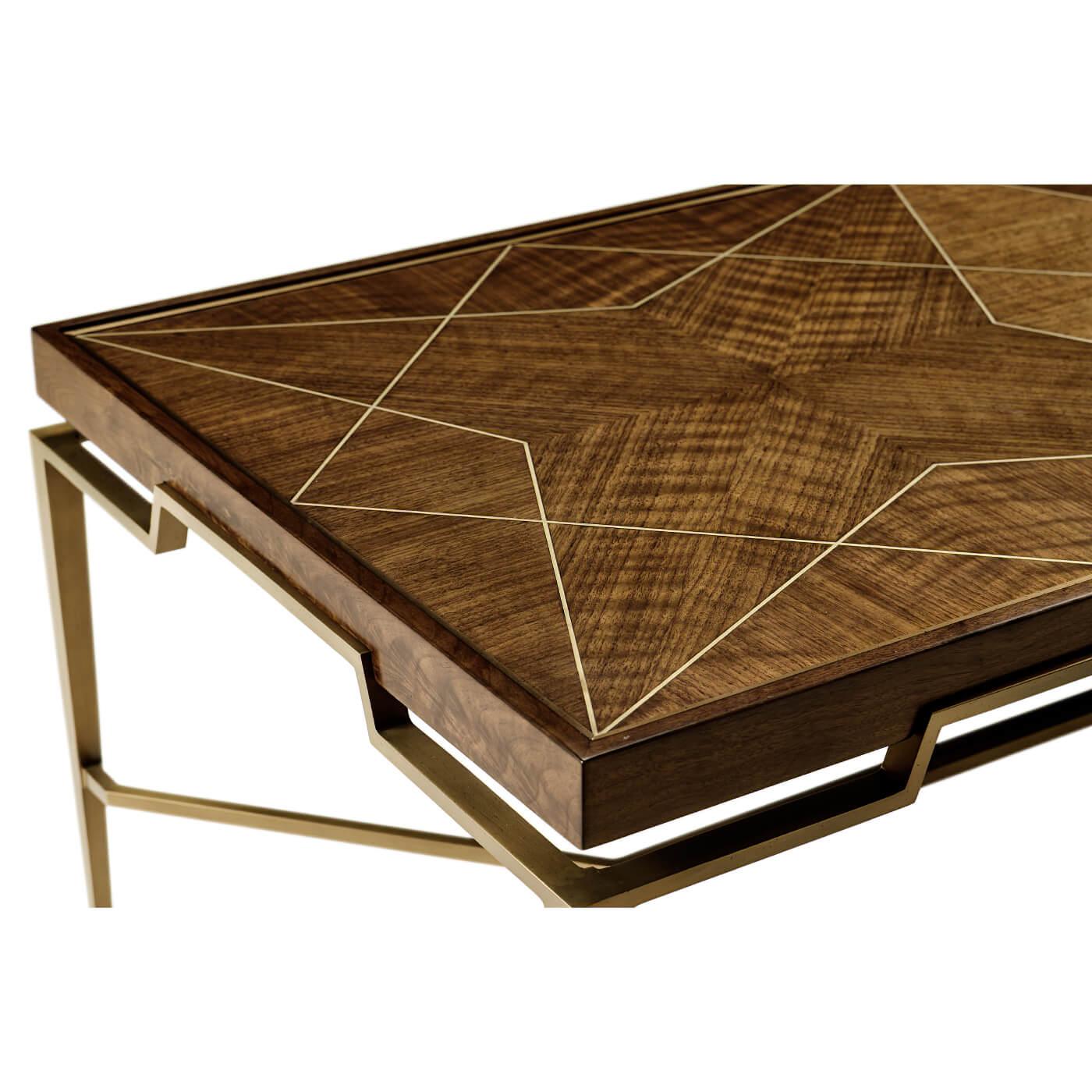 Brass Midcentury Style Coffee Table For Sale