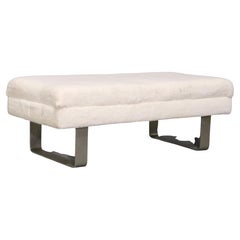Mid-Century Style Covered Bench