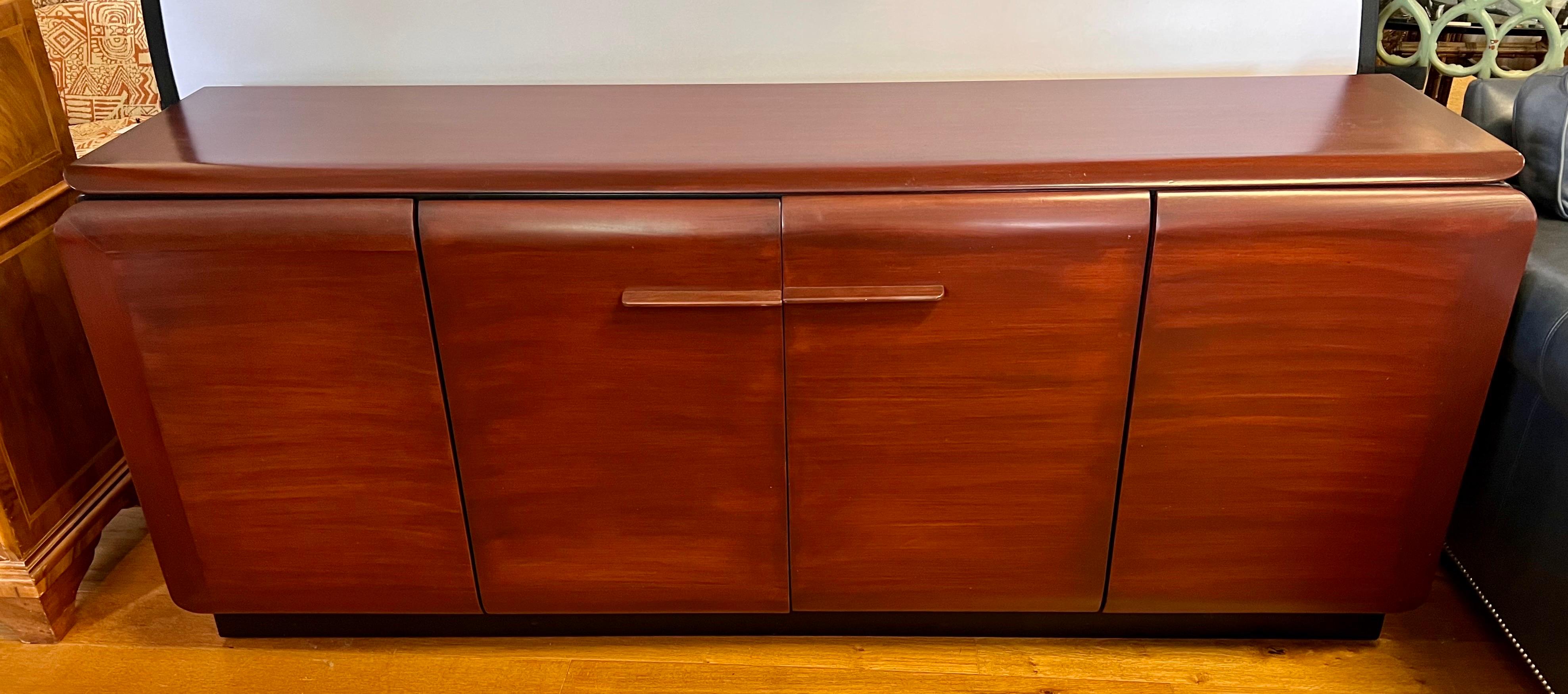 Afrikanische Bubinga-Holz-Anrichte/Schrank/ Sideboard im postmodernen Stil 1