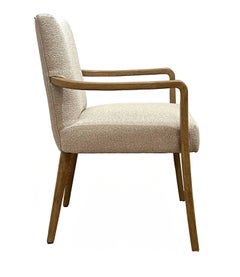 Mid Century Style Dining Chairs With Arms, Priced Per Chair.