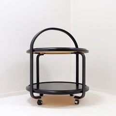 Carrello portabevande in frassino ebanizzato in stile metà secolo - 20° secolo