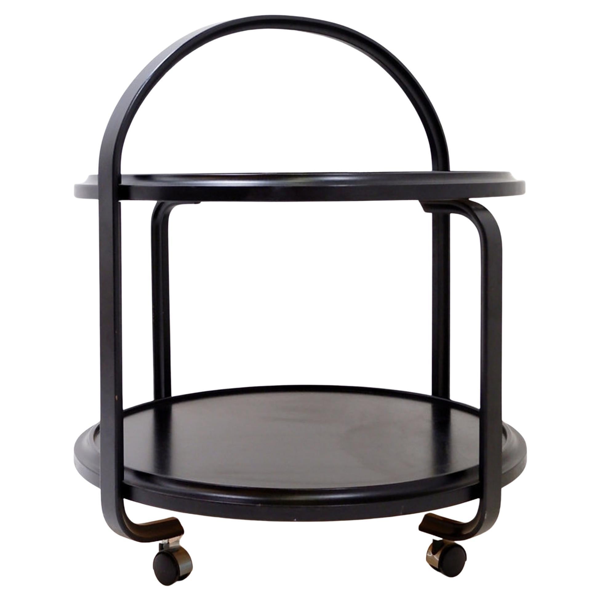 Mid Century style ebonised Ash drinks trolley - 20th