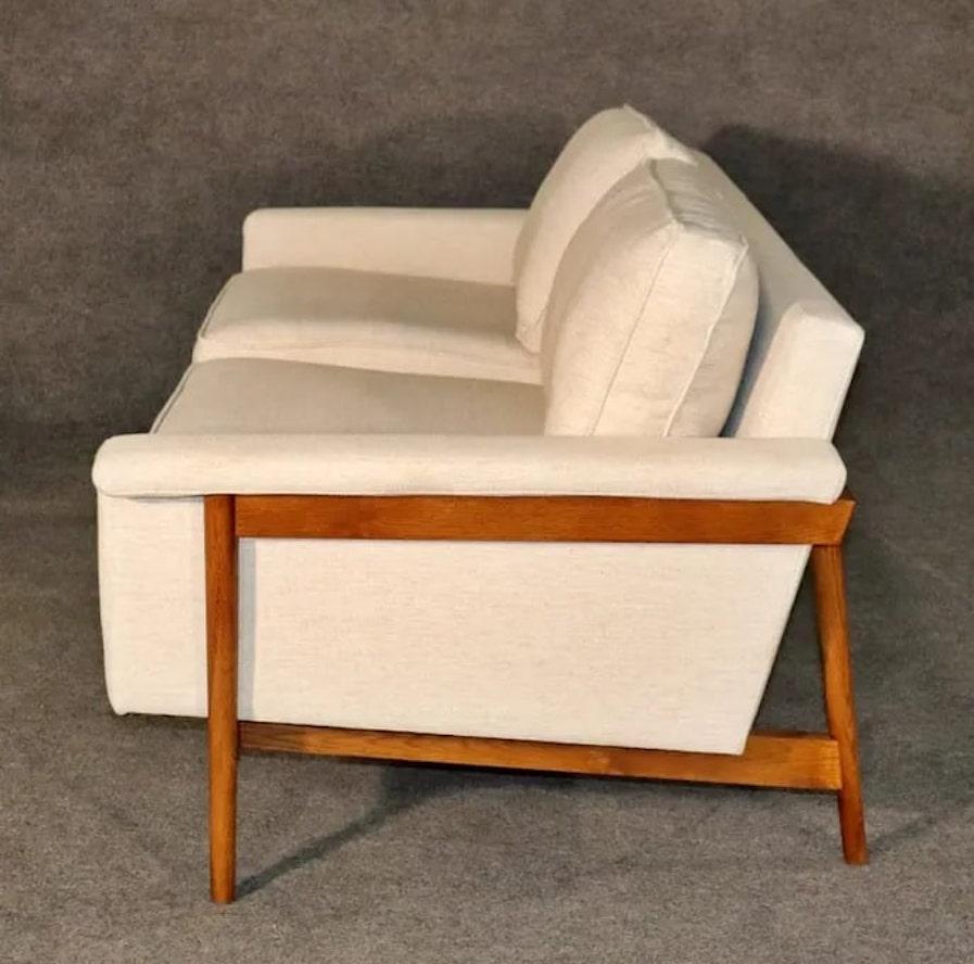 Mid-Century Style Exposed Frame Sofa For Sale 1