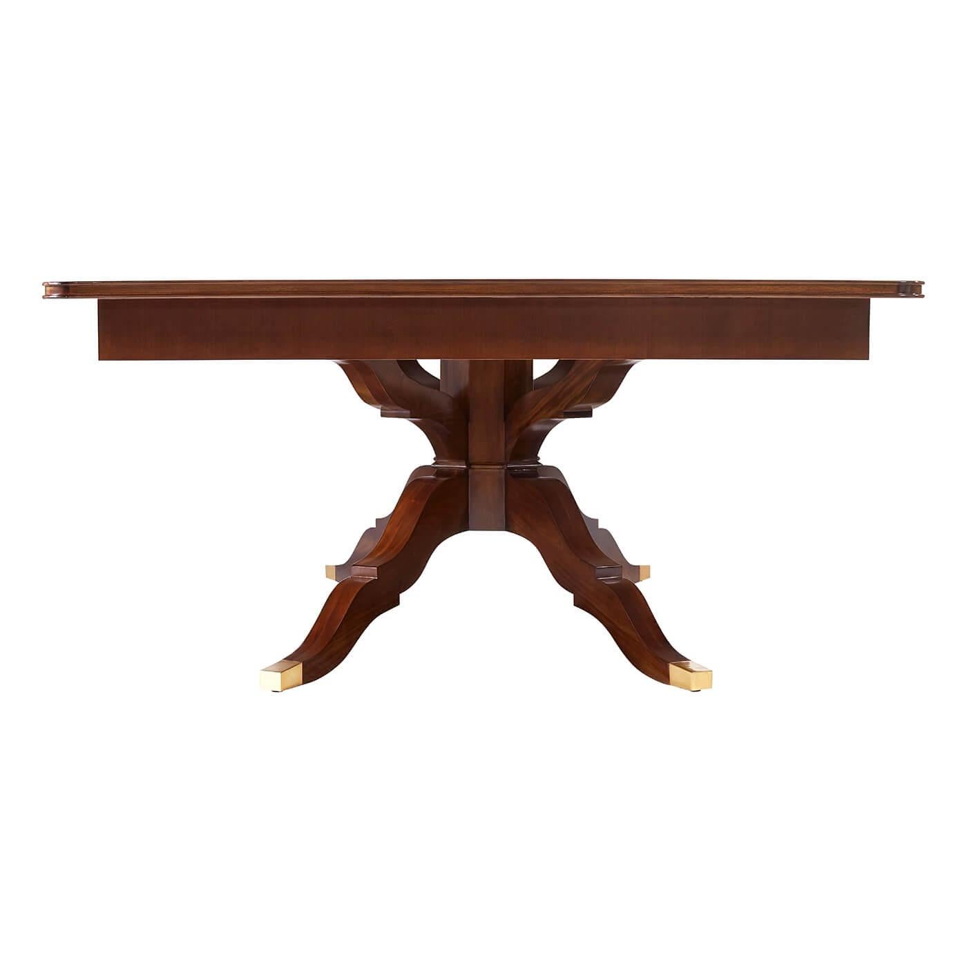 Contemporary Midcentury Style Extension Dining Table