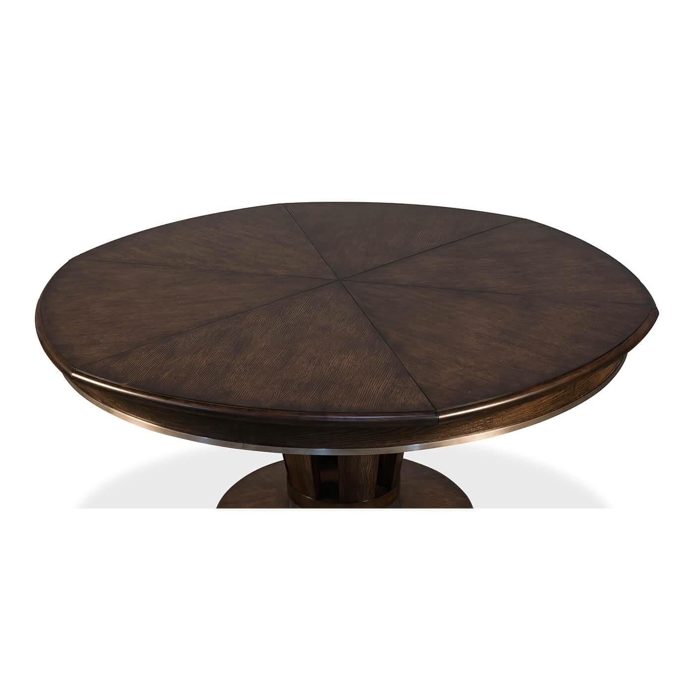 Contemporary Mid Century Style Extension Dining Table For Sale