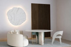 Mid-Century Style Ferreirinha Marble Dining Table, Handmade Portugal Greenapple