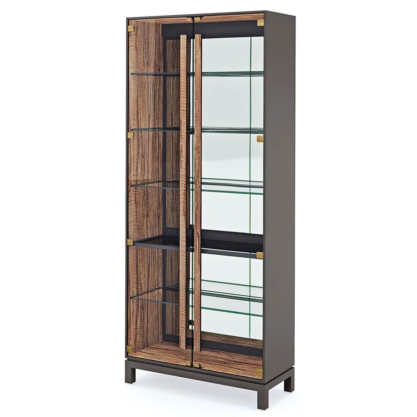 Mid-Century Modern Mid Century Style Glass Door Display Cabinet For Sale