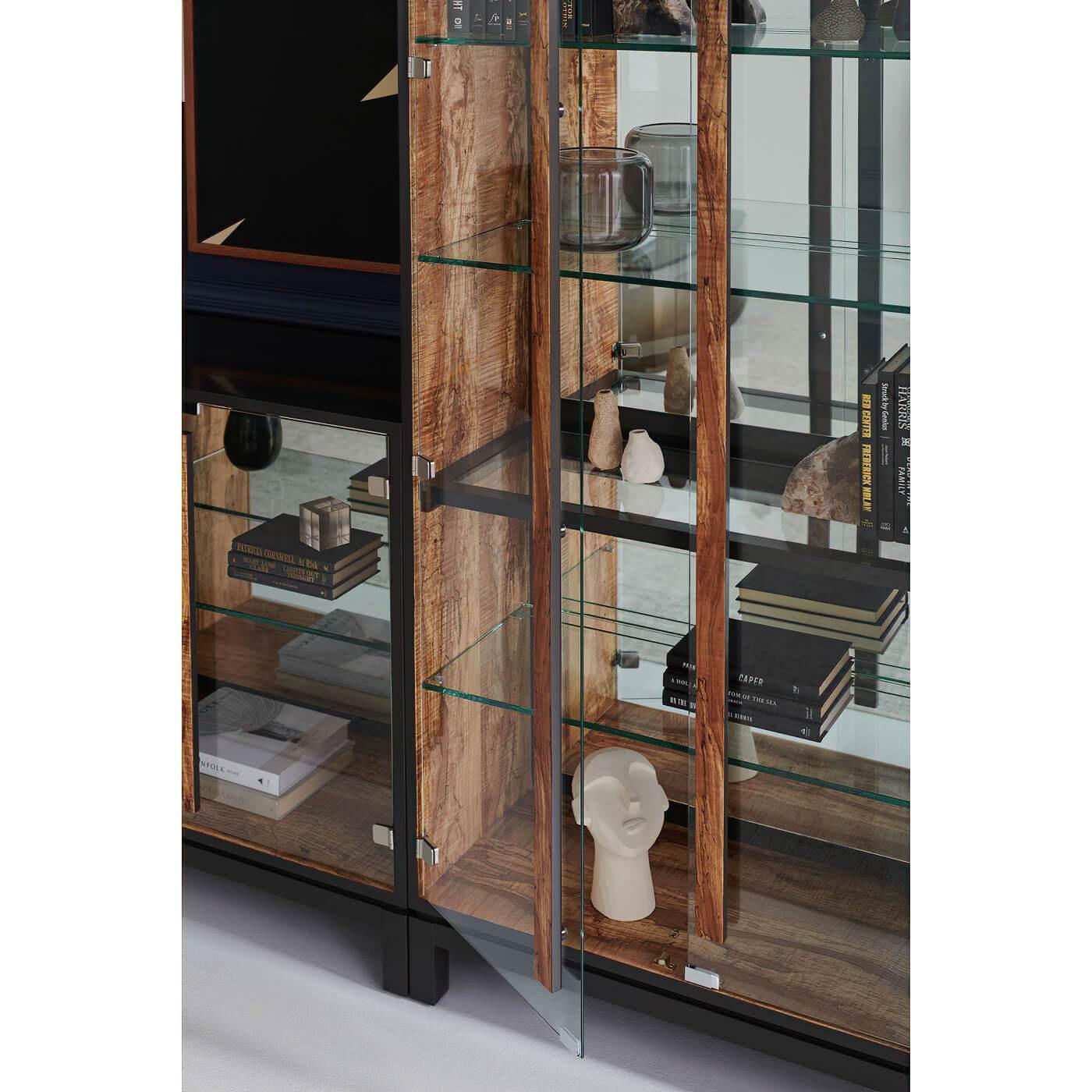 Mid Century Style Glass Door Display Cabinet For Sale 2