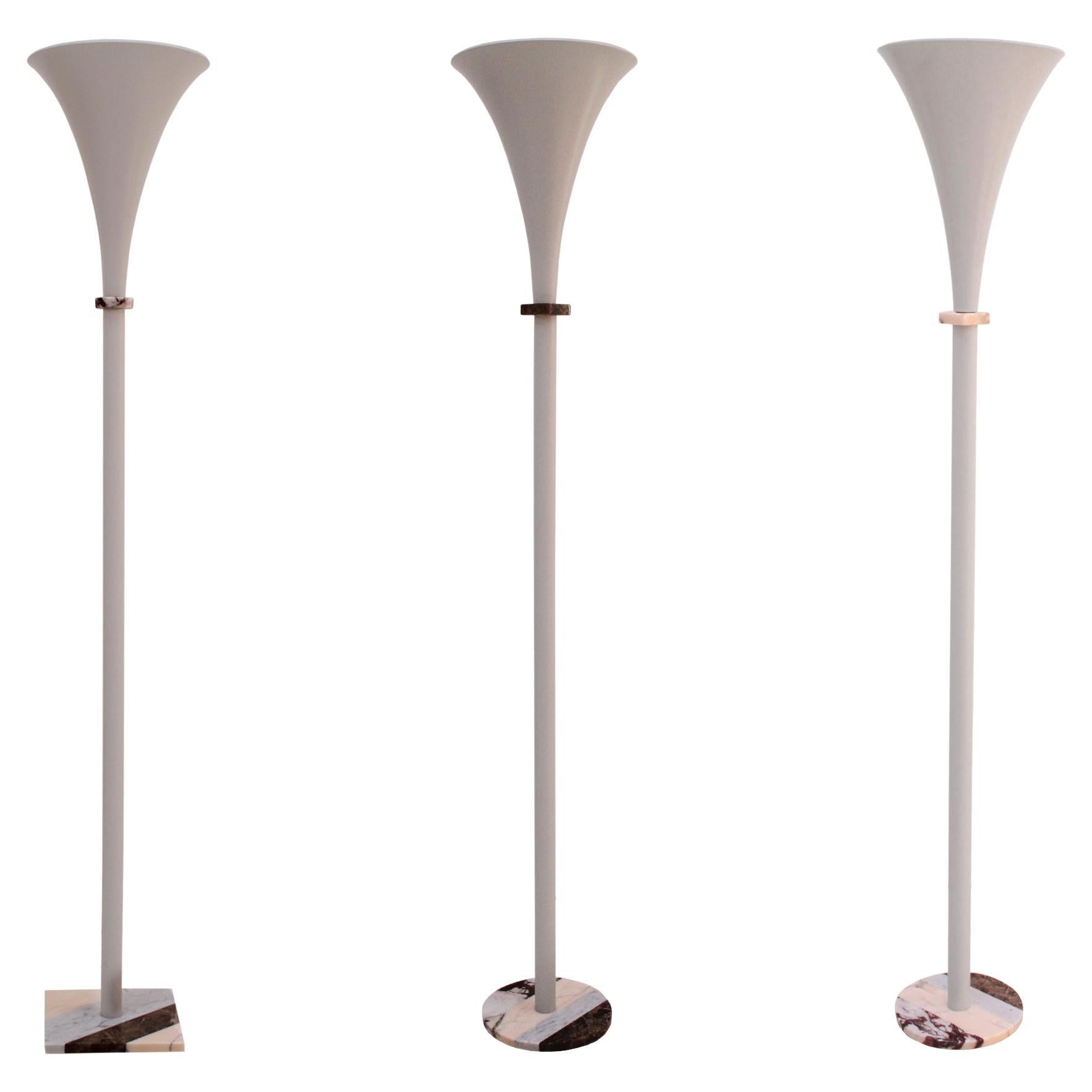 Mid-Century Style Italian Set of Three Floor Lamps Designed by L.A. Studio