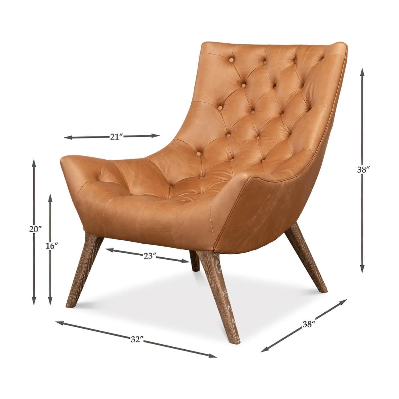 Leder-Sessel im Mid-Century-Stil im Angebot 4