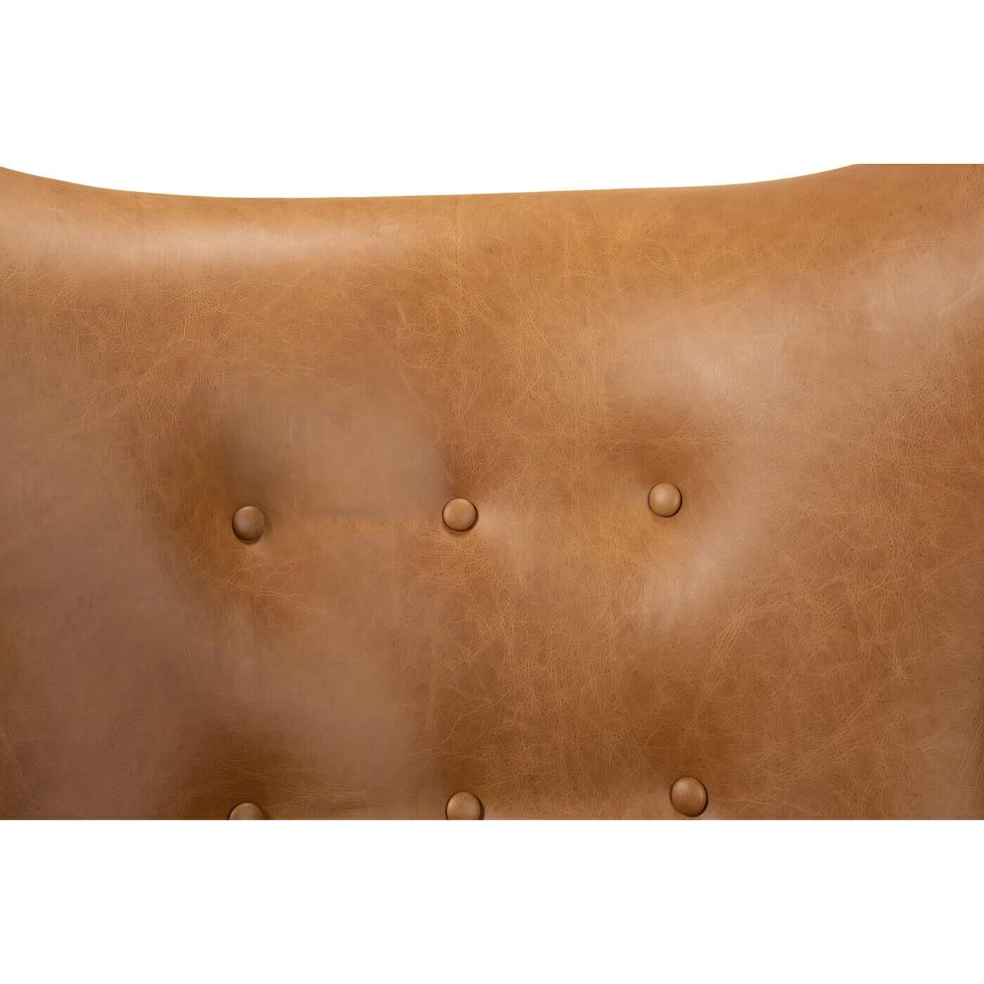Mid-Century Modern Mid Century Style Leather Armchair