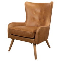 Mid Century Style Leather Armchair