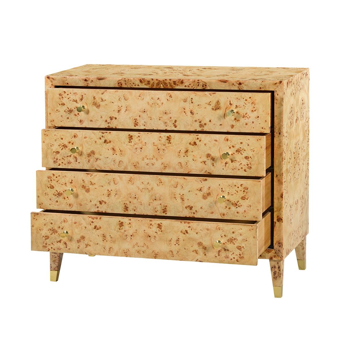 Mid-Century moderno Comò in radica chiara in stile Mid Century in vendita