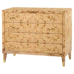 Mid Century Style Light Burl Dresser