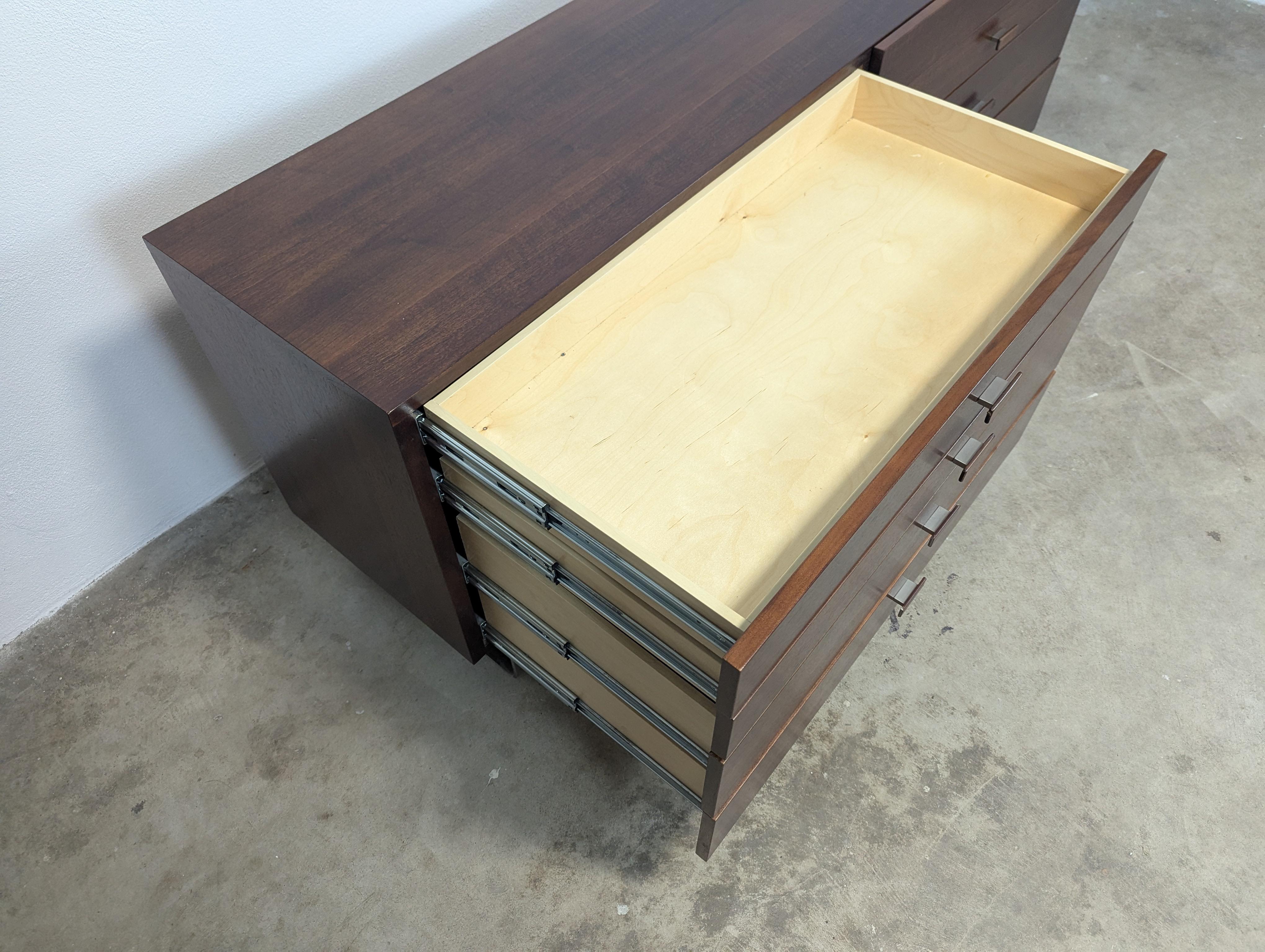 Mid Century Style Lowboy Dresser With Chrome Legs For Sale 4