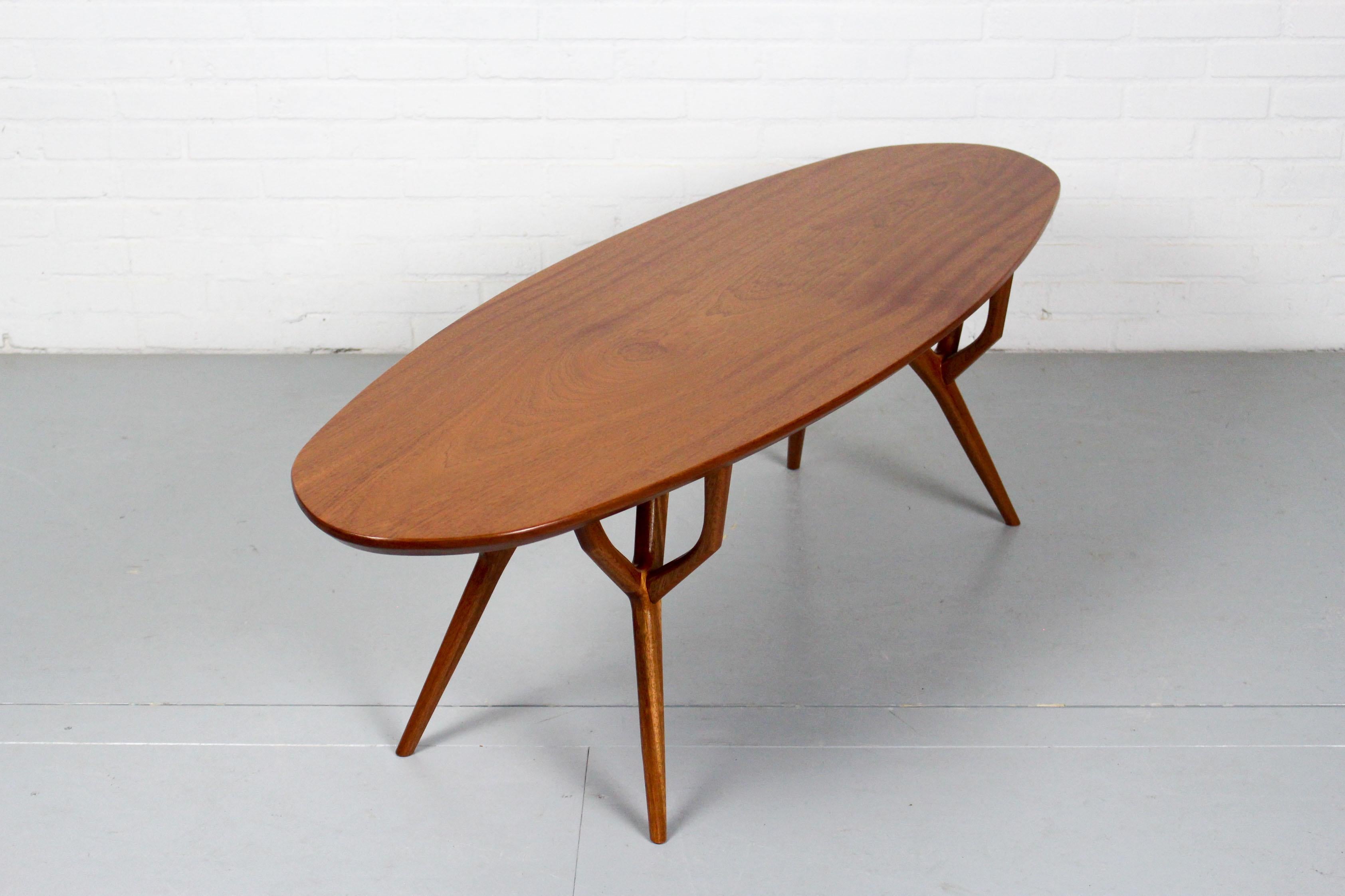 Midcentury Style Mahogany Coffee Table For Sale 1