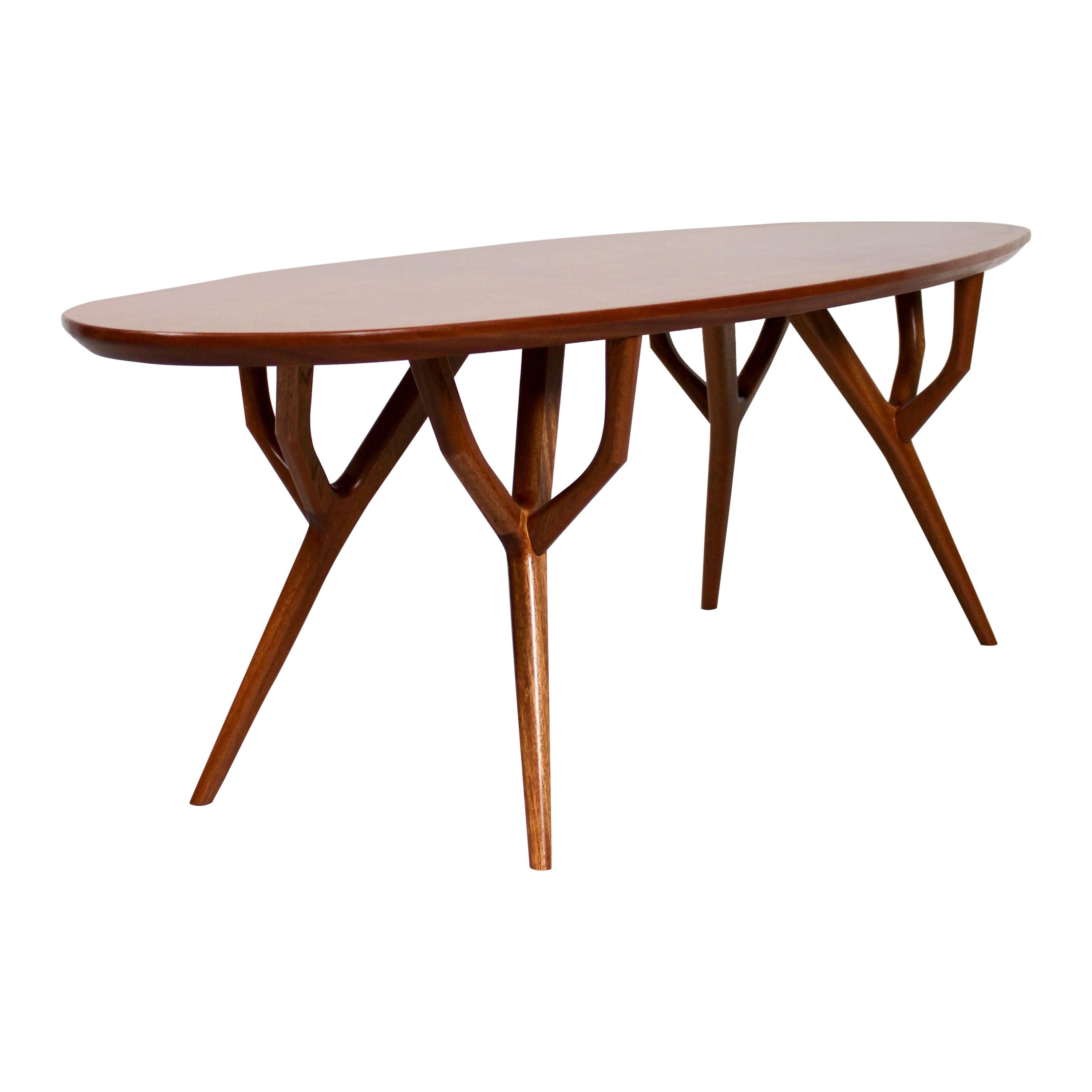 Midcentury Style Mahogany Coffee Table For Sale