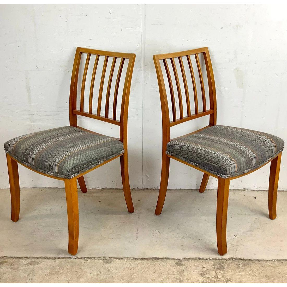 Mid-Century Modern Midcentury Style Mid-Back Dining Chairs, Set of Six