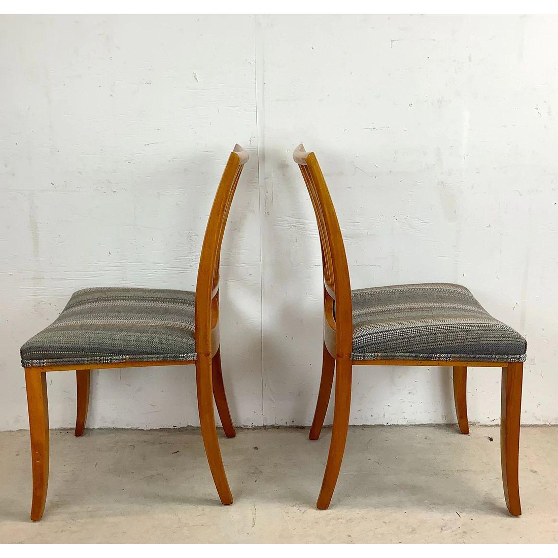 Midcentury Style Mid-Back Dining Chairs, Set of Six In Good Condition In Trenton, NJ