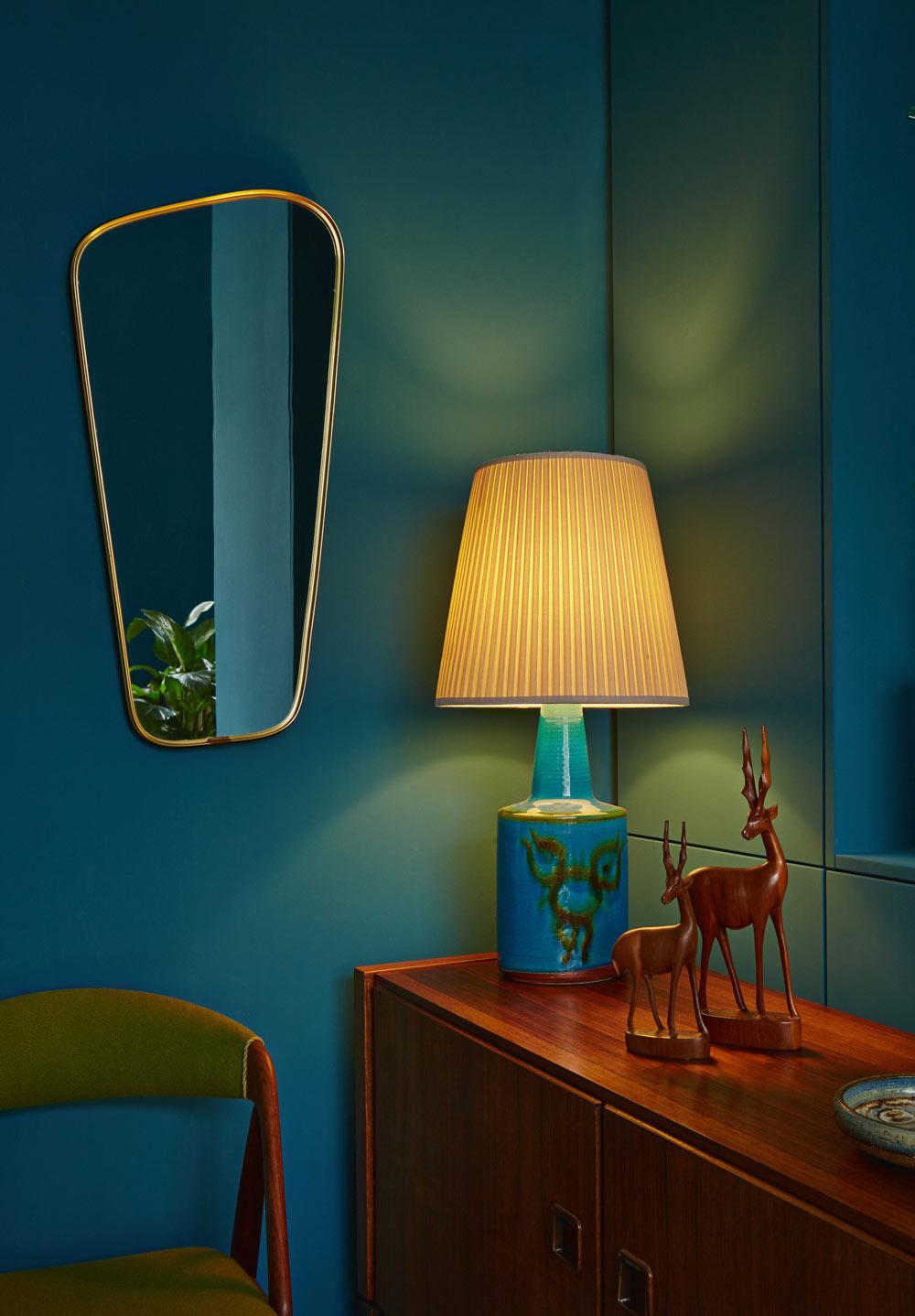 Spanish Mid-Century Style Mirror Irregular Shape & Embossed Brass Frame Medium For Sale