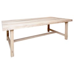 Midcentury Style Modern Oak Big Table