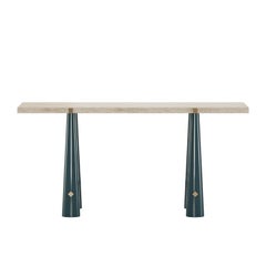 Tavolo consolle Mozza in stile metà secolo di Mavo Atelier, realizzato a mano in Portogallo