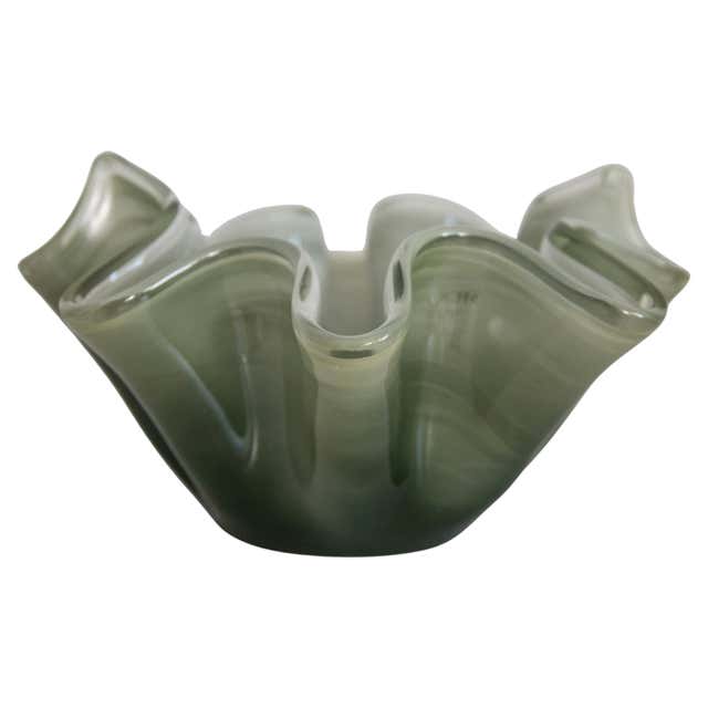 Rare 1920's Art Deco Jungle Green Ruba Rombic Consolidated Glass ...