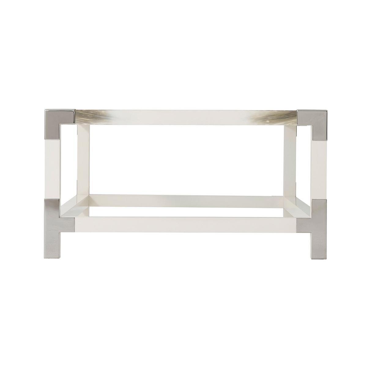 Mid-Century Modern Mid Century Style Painted Cocktail Table - White For Sale