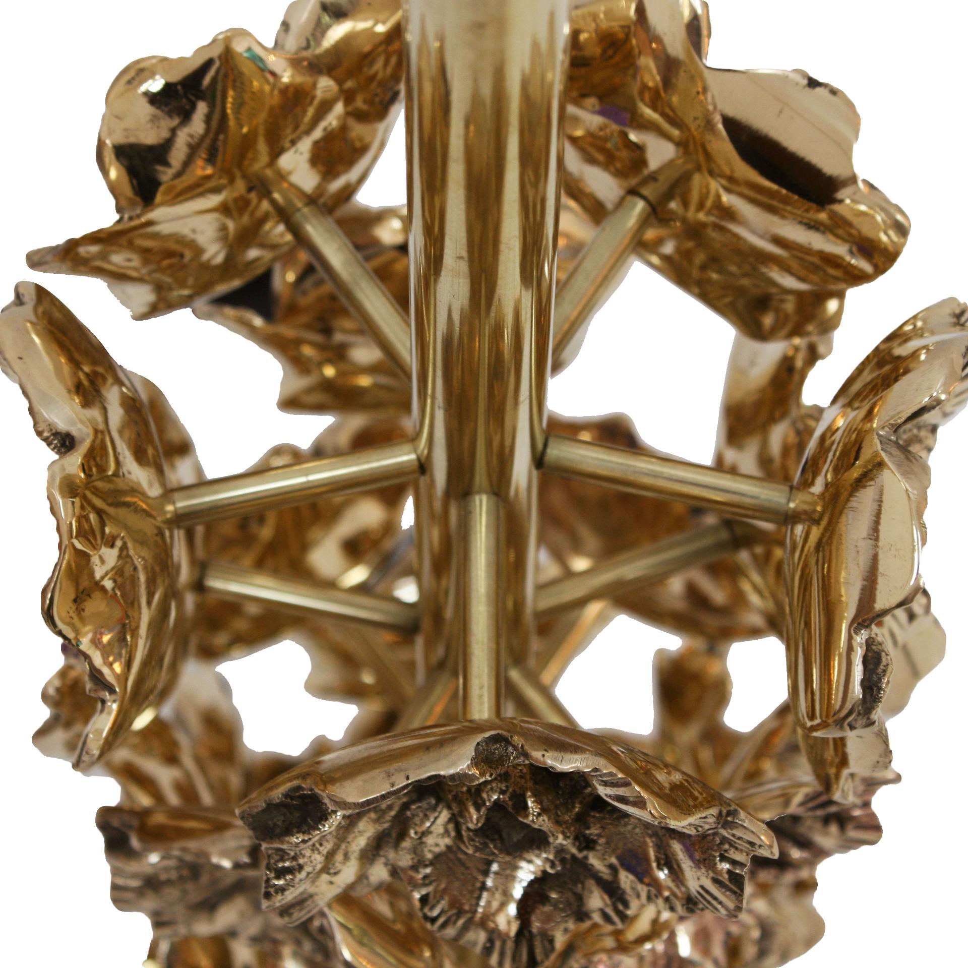 Mid Century Style Paar Contemporary Italian Brass Tischlampen (Messing) im Angebot